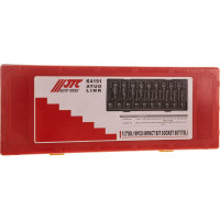 Набор ударных торцевых головок 1/2" TORX, HEX в кейсе 19шт JTC-K4191