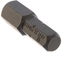 Торцевая вставка (бита) 1/4", HEX, 8мм, 25мм KING TONY 102508H
