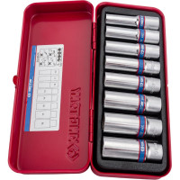 Набор шестигранных глубоких торцевых головок 3/8", 10-19мм, 8шт KING TONY 3508MR