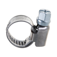 Ленточный червячный хомут 008-012мм нержавеющая сталь JTC-ZN12