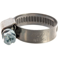 Ленточный червячный хомут 016-025мм нержавеющая сталь JTC-ZN25