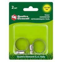 Обжимной хомут QUATTRO ELEMENTI 13-19 мм нержавеющая сталь 2 шт 772-012