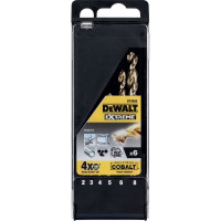 Набор сверл по металлу COBALT INDUSTRIAL 8% (6 шт.) в пластиковой кассете DEWALT DT4956