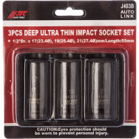 Набор головок ударных тонкостенных (1/2"; 17-21 мм) 3 шт. JTC JTC-J403B