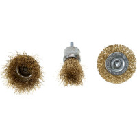 Набор корщеток FIT IT 3 шт, колесо 50мм, чашка 50мм, венчик 25мм 38563