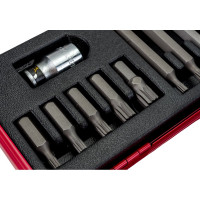 Набор вставок (бит) 10мм, SPLINE М5-М12, 11шт KING TONY 1011MQ