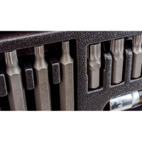 Набор вставок (бит) 10мм, SPLINE М5-М12, 11шт KING TONY 1011MQ