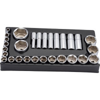 Набор торцевых головок (10-46 мм; 1/2"; 29 шт.) Hans TT-2