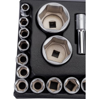 Набор торцевых головок (10-46 мм; 1/2"; 29 шт.) Hans TT-2