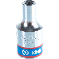 Головка торцевая E-STAR (E4; 1/4"; 24 мм) KING TONY 237504M