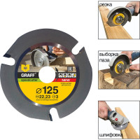 Диск пильный по дереву для УШМ Speedcutter (125х22.2 мм) GRAFF