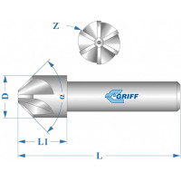 Зенковка (120 град; 12.5 мм; Р6М5; ц/х) GRIFF a400051