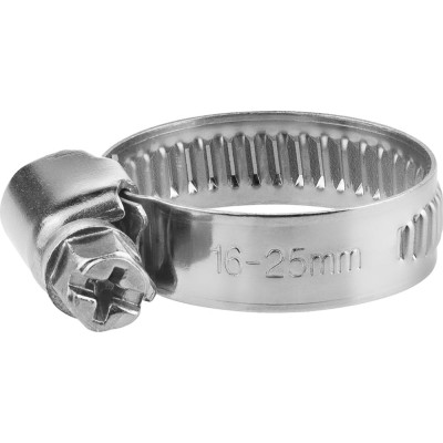 Обжимной хомут из нержавеющей стали MasterProf 16-25 мм, 2 шт ИС.140239