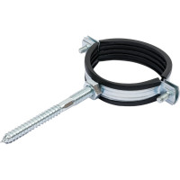 Оцинкованный хомут с резиновым уплотнителем MasterProf 2.1/2", M10, с шурупом и дюбелем ИС.140023