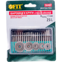 Шарошки и круги отрезные с алмазным напылением 25 шт. FIT 36487