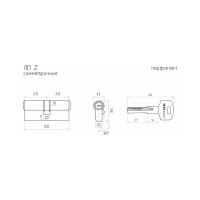 Цилиндровый механизм НОРА-М ЕСО Z ЛП-80 40-40 хром Х 15531