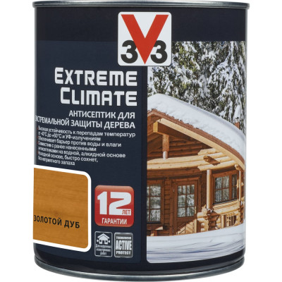 Акриловый антисептик для дерева V33 EXTREME CLIMATE полуглянец, золотой дуб 117424