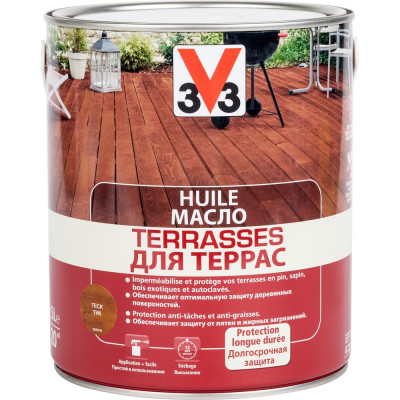 Масло для террас V33 Тиковое Дерево 102193
