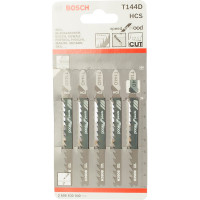 Пилки T144D 5 шт. для лобзиков (74 мм; хвостовик с 1 упором; быстрый пропил; HCS) BOSCH 2.608.630.040