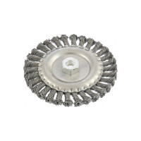 Щетка плоская для УШМ (150 мм; М14; плоская, крученая проволока 0.8 мм) MATRIX 74645