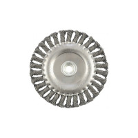 Щетка плоская для УШМ (150 мм; М14; плоская, крученая проволока 0.8 мм) MATRIX 74645