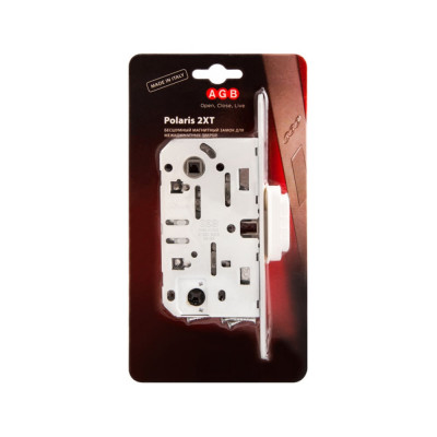 Межкомнатный замок AGB B06102.50.91.567 B04102,B05102 WC, белый с ответной планкой B02402.05.91 MEDIANA POLARIS 36551