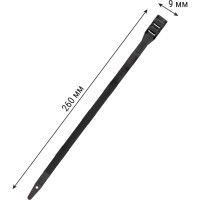 Стяжки пластиковые TDM ELECTRIC хомут горизонтальным замком (не разъемный) КСГ 9х260 черный 100 штук SQ0524-0002