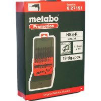 Набор из сверл по металлу 19 шт. (1-10мм) Metabo 627151000