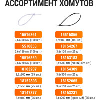 Хомут TDM ELECTRIC 3,6x100 мм, нейлон, черный, 100 шт. SQ0515-0207