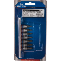 Набор торцевых насадок 1/4", TORX Т10-Т40, 37мм, 7шт KING TONY 2107PR