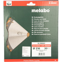 Пильный диск по дереву (216x2.4x30 мм) Metabo 628062000