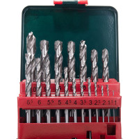 Набор сверл в металлической коробке (19 шт.; 1-10 мм, HSS-G) Metabo 627153000