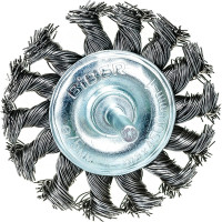 Щетка крацовка дисковая витая (75 мм) для дрели Biber 70993 тов-076227