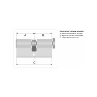 Цилиндровый механизм AVERS ZM-60-C-CR 21642 00021642