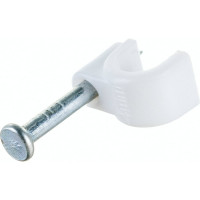 Пластиковая круглая скоба с гвоздем FORTISFLEX СПК 4 50 штук 49457