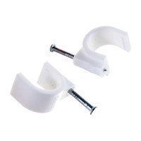 Пластиковая круглая скоба с гвоздем FORTISFLEX СПК 14 15 штук 49464