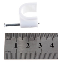 Пластиковая круглая скоба с гвоздем FORTISFLEX СПК 14 15 штук 49464