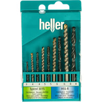 Набор сверл по металлу и камню HSS, 9 шт Heller 17742