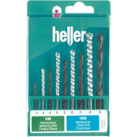 Набор сверл по металлу и камню HSS, 9 шт Heller 17742