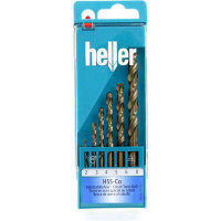 Набор свёрл по металлу HSS-Co DIN 338 RN, 6 шт. Heller 17735