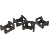 Монтажная площадка под винт FORTISFLEX ПМО 22х16 мм, черная, 100шт 63096