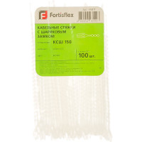 Нейлоновые стяжки FORTISFLEX КСШ 150 белый 100 штук 55817