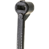 Нейлоновые стяжки с металлическим зубом FORTISFLEX КСЗ 3x100 черный 100 штук 61335