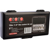 Набор головок c битами HEX 1/2" 10 шт. FORCE 4111