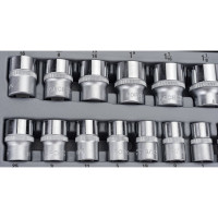 Набор 6 гранных дюймовых головок 1/2" FORCE 4194