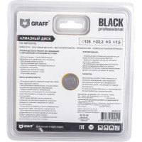Диск алмазный отрезной по металлу Black (125 мм) для УШМ GRAFF GDDM125B