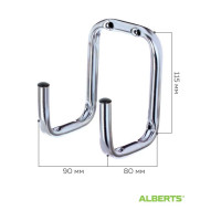 Настенный двойной крючок ALBERTS 115х80х90мм 802240