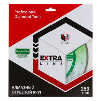 Диск алмазный отрезной сплошной Diam 250x1,6x7.5x32 Гранит-Элит, серия Экстра (Гранит, Керамогранит) 000165