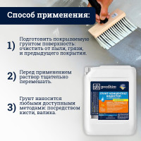 Грунт водостоп, на силиконовой основе, концентрат 1:10 GU1 EXTRA - 5л Goodhim 1800