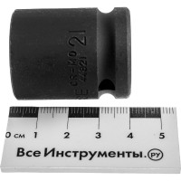 Головка короткая ударная 12-гранная (21 мм; 1/2DR) FORCE 44821